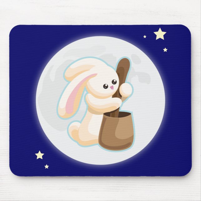 Rabbit in the Moon Mouse Pad (Front)