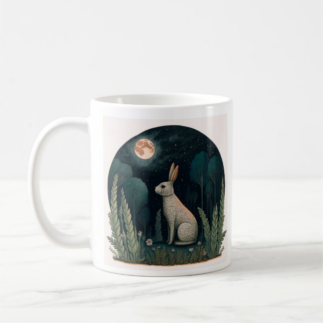 Rabbit in the Moonlight Coffee Mug (Left)