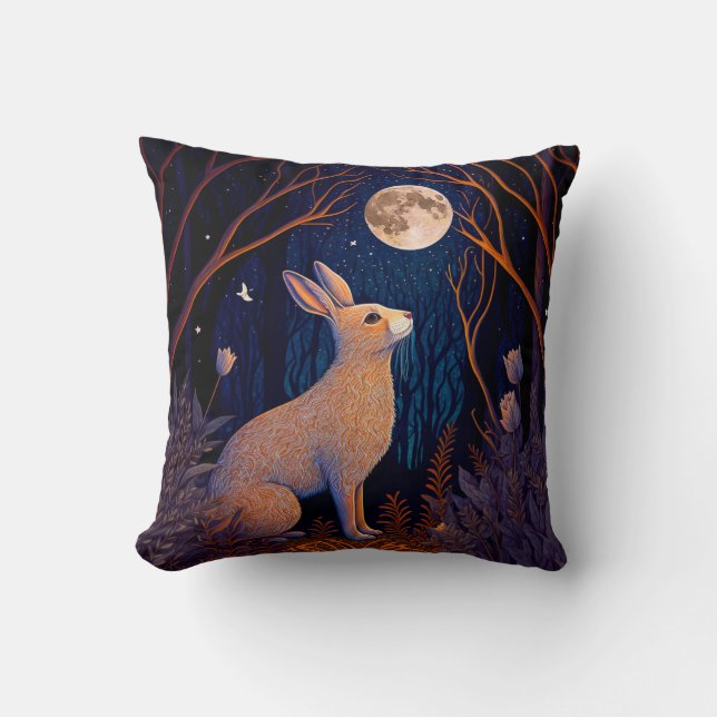Rabbit in the Moonlight Cushion (Front)