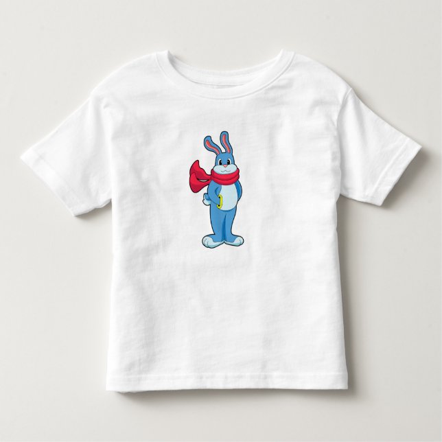 Rabbit in Winter with Scarf Toddler T-Shirt (Front)