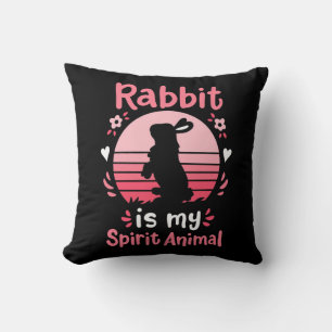 Rabbit Is My Spirit Animal Cushion