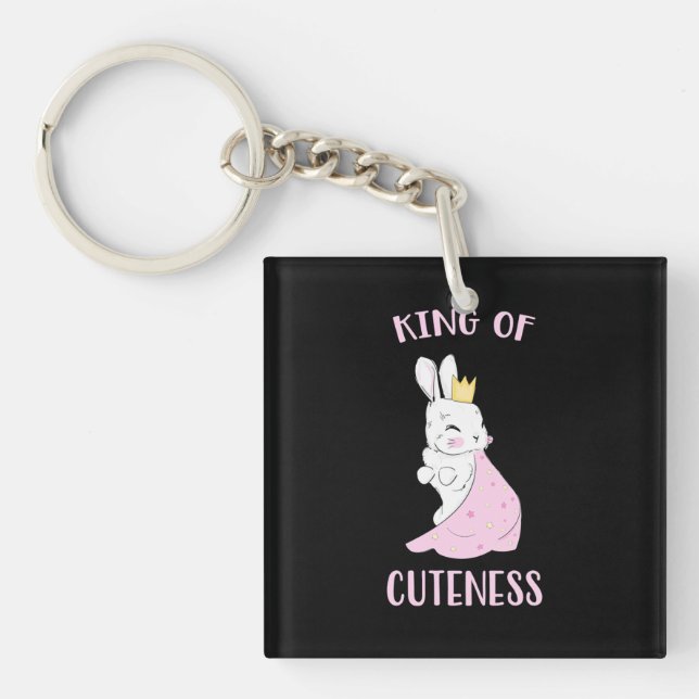 Rabbit King Of Cuteness Key Ring (Front)