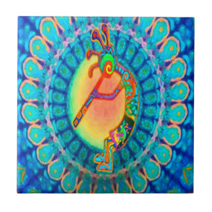 Rabbit Kokopelli Ceramic Tile