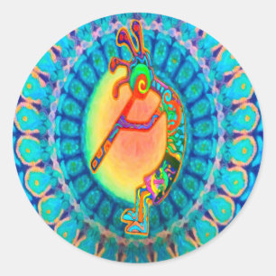 Rabbit Kokopelli Classic Round Sticker