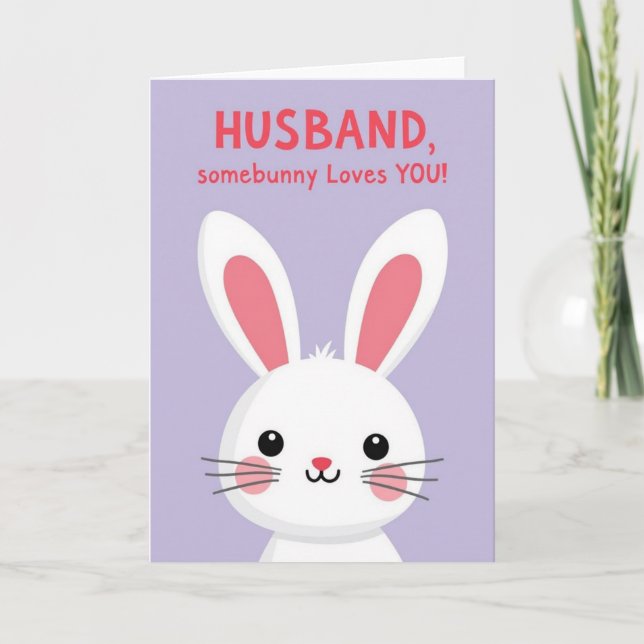 Rabbit Love Note Card (Front)