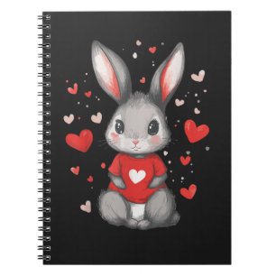 Rabbit Lover Heart Girl Notebook
