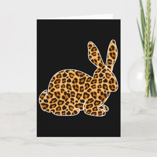 Rabbit Lover Pet Animal Print Leopard Girls Women Card