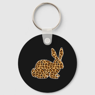 Rabbit Lover Pet Animal Print Leopard Girls Women Key Ring