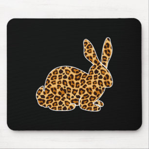 Rabbit Lover Pet Animal Print Leopard Girls Women Mouse Pad