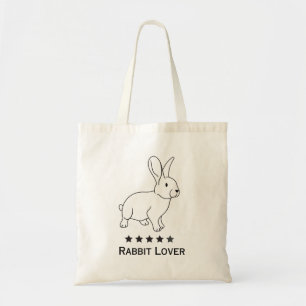 Rabbit Lover, Simple Design Tote Bag