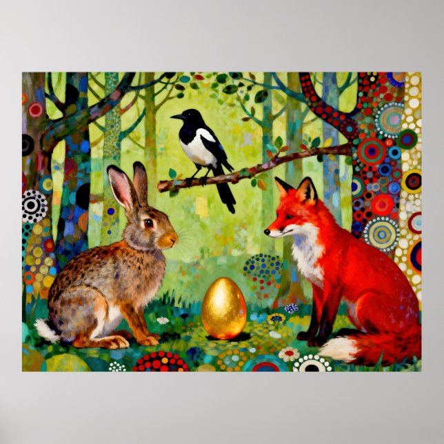 Rabbit, Magpie, Fox and “The Forest’s Secret”  Poster (Front)