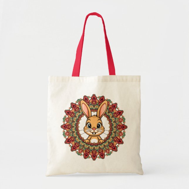 Rabbit Mandala  Tote Bag (Front)