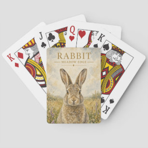 Rabbit Meadow Edge Wildlife Playing Cards