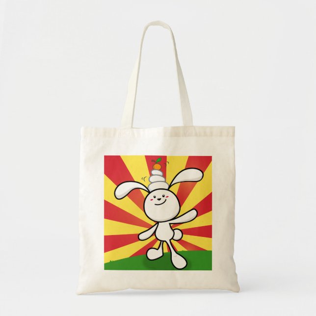 Rabbit Mochi Balance! Tote Bag (Front)