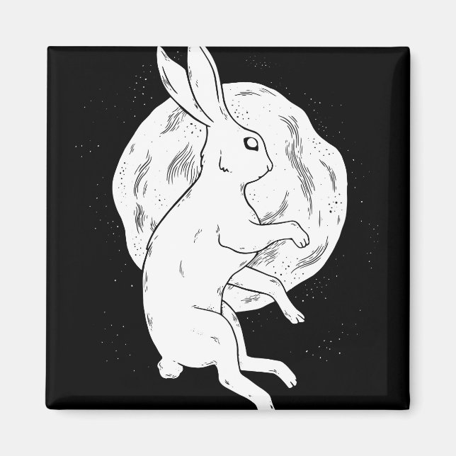 Rabbit Moon Magnet (Front)