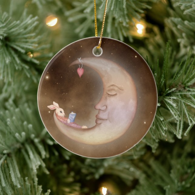 Rabbit Moon on a Sea of Clouds Ornament (Tree)