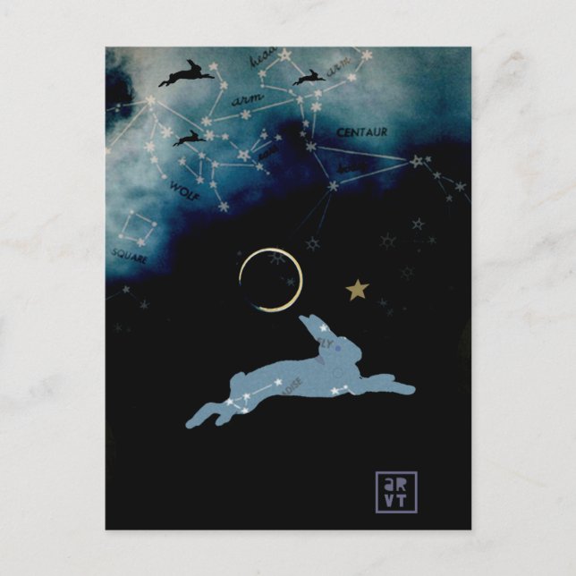 Rabbit Moon Postcard (Front)