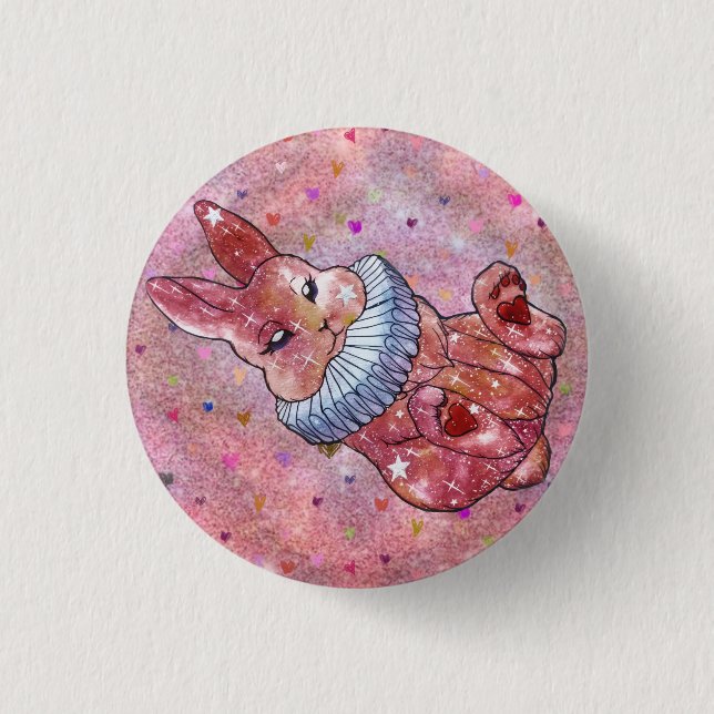 Rabbit named Ladybug 3 Cm Round Badge (Front)