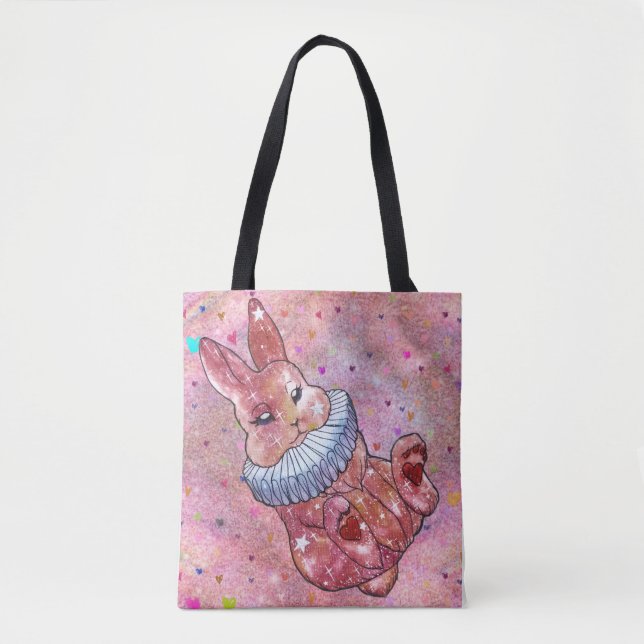 Rabbit named Ladybug Tote Bag (Front)