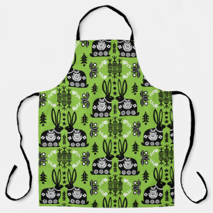 Rabbit Nordic Scandinavian Folk Art Apron