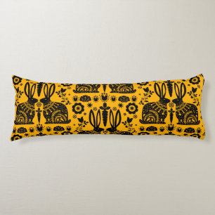 Rabbit Nordic Scandinavian Folk Art Body Cushion