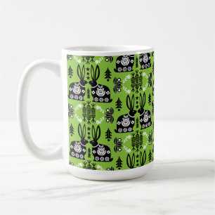 Rabbit Nordic Scandinavian Folk Art Coffee Mug