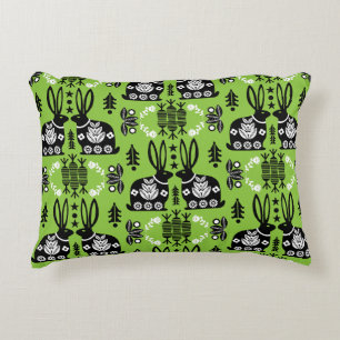 Rabbit Nordic Scandinavian Folk Art Decorative Cushion