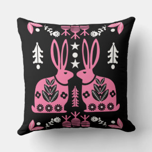 Rabbit Nordic Scandinavian Folk Art    Mug Cushion