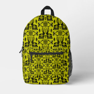 Rabbit Nordic Scandinavian Folk Art Printed Backpack