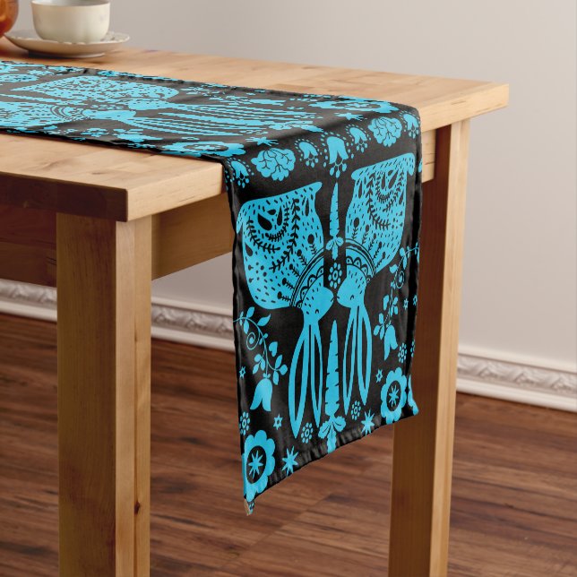 Rabbit Nordic Scandinavian Folk Art     Short Table Runner (In Situ)