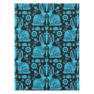 Rabbit Nordic Scandinavian Folk Art     Tablecloth