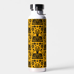 Rabbit Nordic Scandinavian Folk Art Water Bottle