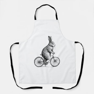 Rabbit On A Bike Bunny Bicycle Cycing Biking Men W Apron