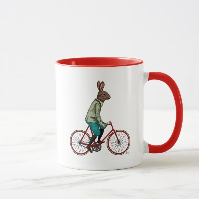 Rabbit On Bike 2 Mug (Right)