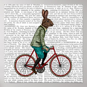 Rabbit On Bike Poster