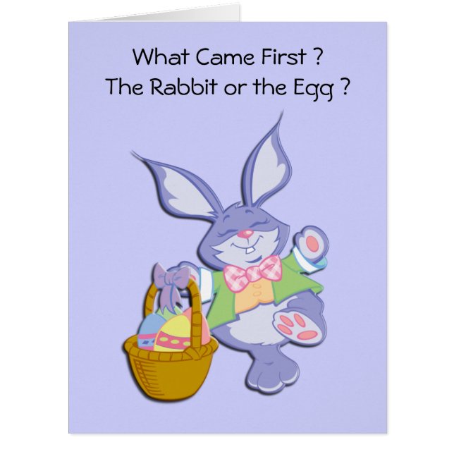 Rabbit or the Egg Easter Card (Front)