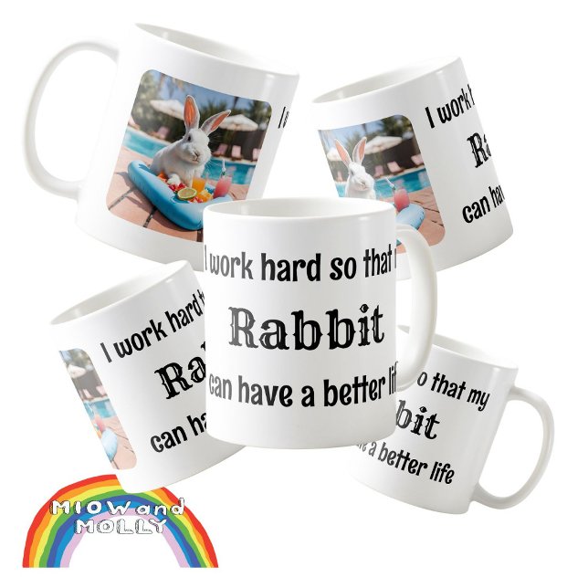 Rabbit owner pet bunny gift coffee mug (Creator Uploaded)