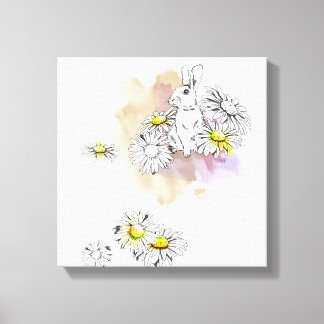 Rabbit Painting Canvas Print