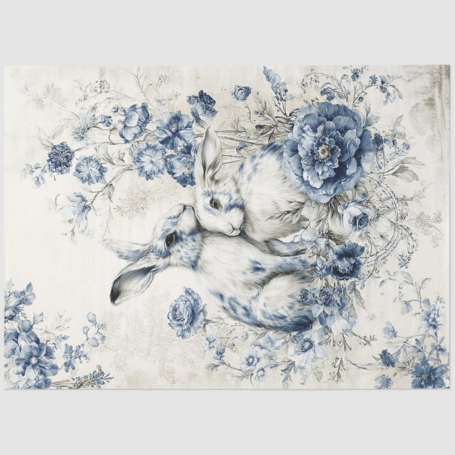 Rabbit Pair Three Tissue Paper (Front)