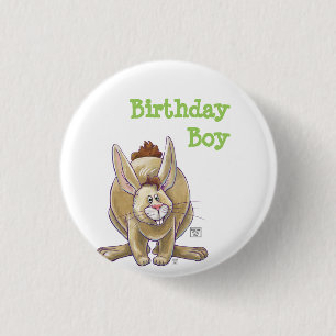 Rabbit Party Centre 3 Cm Round Badge
