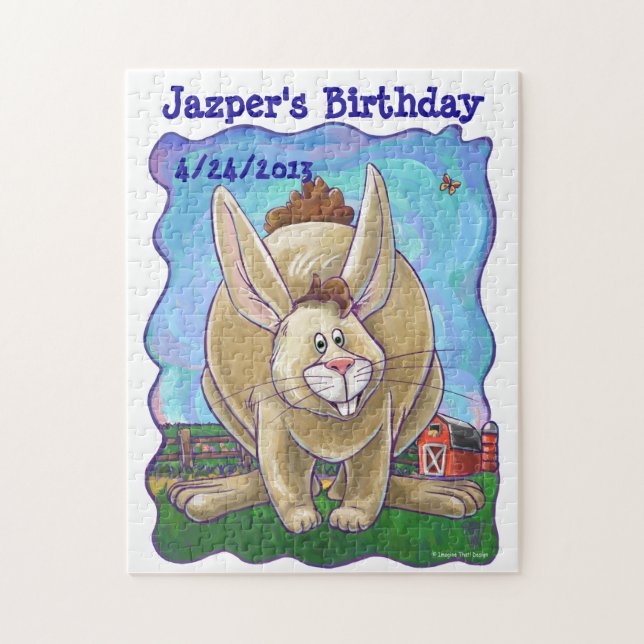 Rabbit Party Centre Jigsaw Puzzle (Vertical)