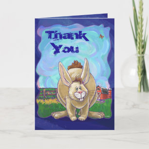 Rabbit Party Centre Thank You Card