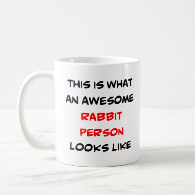 rabbit person, awesome Mug (Left)