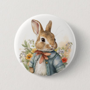 Rabbit Peter  6 Cm Round Badge