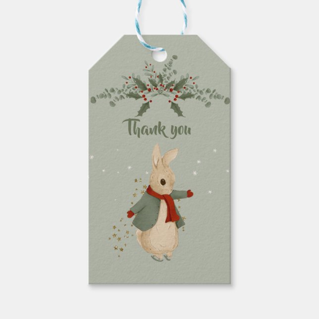 Rabbit Peter Christmas Gift Tags (Front)