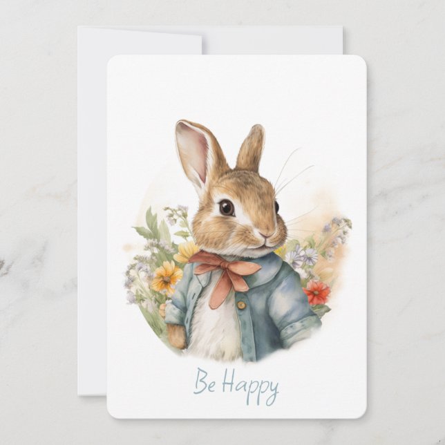 Rabbit Peter Holiday Card (Front)