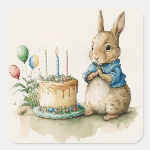 Rabbit Peter party Square Sticker