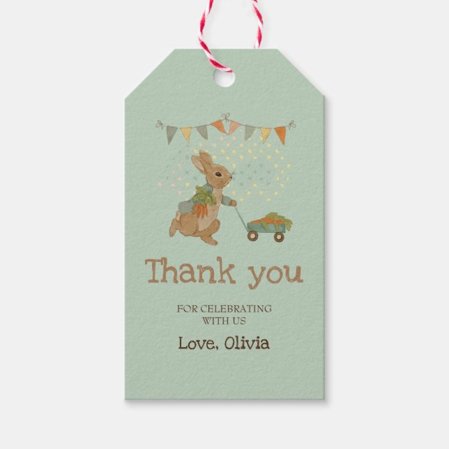Rabbit Peter Thank You Tag (Front)