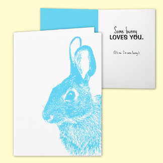  Rabbit Photo Art Stamp Folded Easter Card