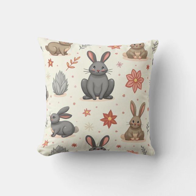 Rabbit Pillow Cushion (Front)